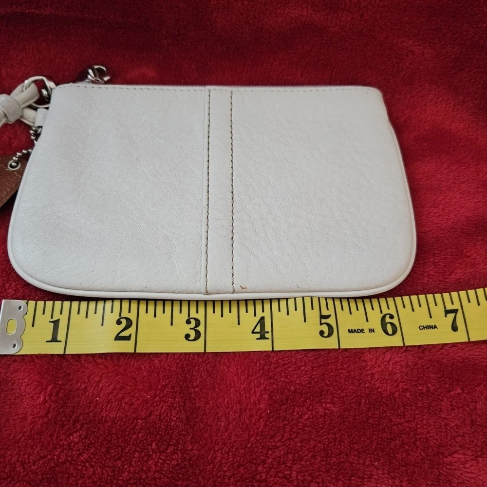 Coach Elegant White Leather Phone Wristlet